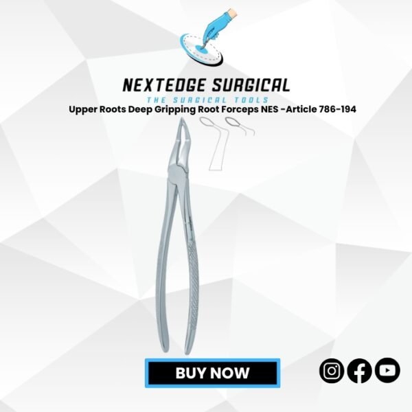 Upper Roots Deep Gripping Root Forceps NES -Article 786-194