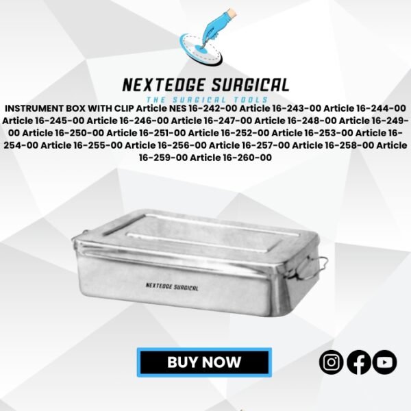 INSTRUMENT BOX WITH CLIP Article NES 16-242-00 Article 16-243-00 Article 16-244-00 Article 16-245-00 Article 16-246-00 Article 16-247-00 Article 16-248-00 Article 16-249-00 Article 16-250-00 Article 16-251-00 Article 16-252-00 Article 16-253-00 Article 16-254-00 Article 16-255-00 Article 16-256-00 Article 16-257-00 Article 16-258-00 Article 16-259-00 Article 16-260-00