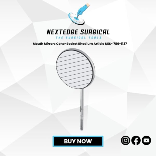 Mouth Mirrors Cone-Socket Rhodium Article NES- 786-1137