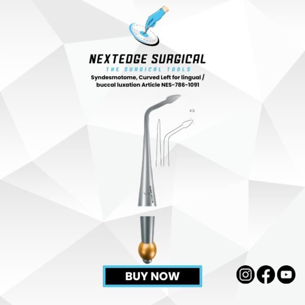 Syndesmotome, Curved Left for lingual / buccal luxation Article NES-786-1091