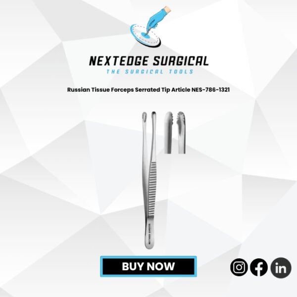 Russian Tissue Forceps Serrated Tip Article NES-786-1321