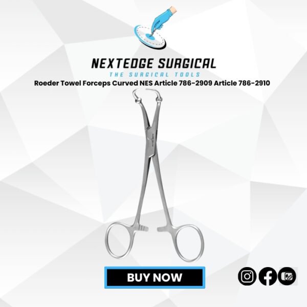 Roeder Towel Forceps Curved NES Article 786-2909 Article 786-2910