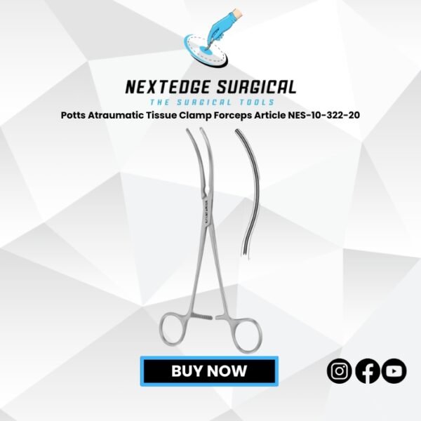 Potts Atraumatic Tissue Clamp Forceps Article NES-10-322-20