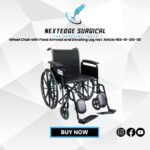 Wheel Chair with Fixed Armrest and Elevating Leg rest Article NES-01-216-00