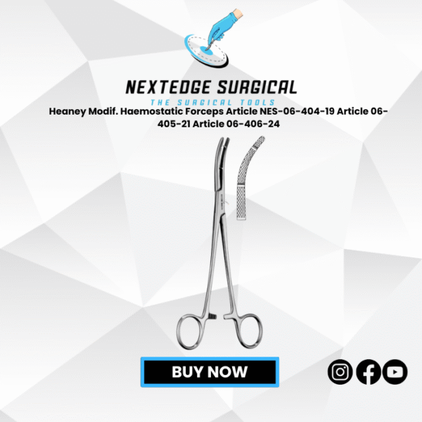 Heaney Modif. Haemostatic Forceps Article NES-06-404-19 Article 06-405-21 Article 06-406-24