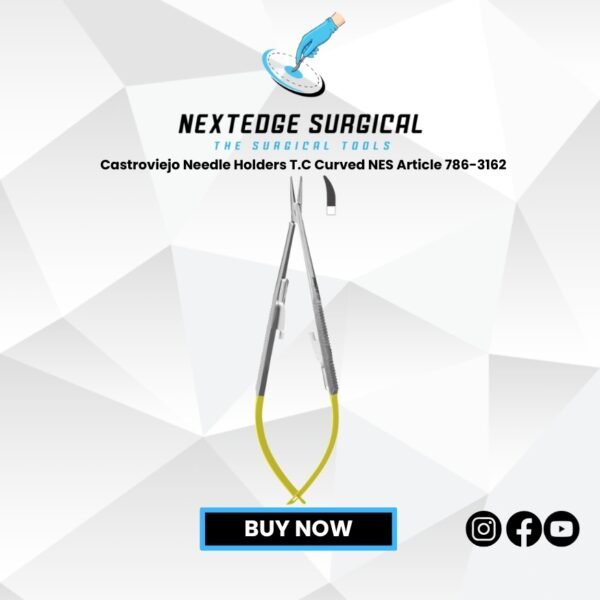 Castroviejo Needle Holders T.C Curved NES Article 786-3162