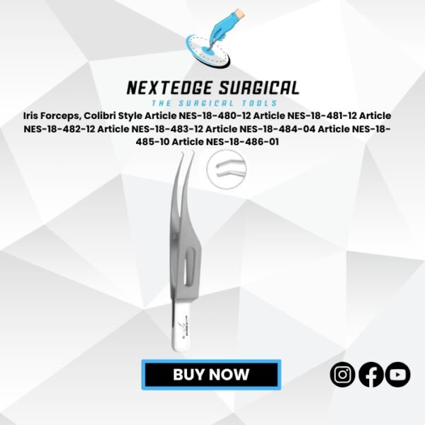 Iris Forceps, Colibri Style Article NES-18-480-12 Article NES-18-481-12 Article NES-18-482-12 Article NES-18-483-12 Article NES-18-484-04 Article NES-18-485-10 Article NES-18-486-01