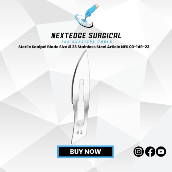 Sterile Scalpel Blade Size # 23 Stainless Steel Article NES 03-149-23
