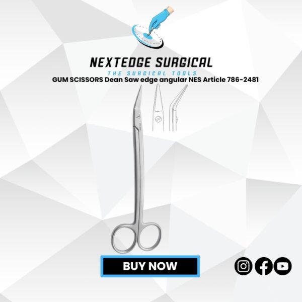 GUM SCISSORS Dean Saw edge angular NES Article 786-2481