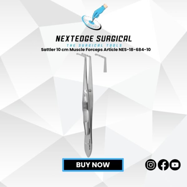 Sattler 10 cm Muscle Forceps Article NES-18-684-10