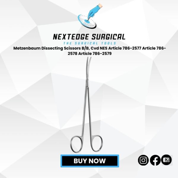 Metzenbaum Dissecting Scissors B/B, Cvd NES Article 786-2577 Article 786-2578 Article 786-2579